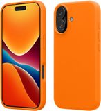 kwmobile telefoonhoesje geschikt voor Apple iPhone 17 - Hoesje met siliconen coating - Smartphone case in fruitig oranje