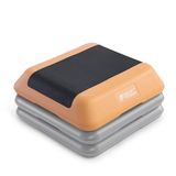 Fitness Marcy Fitness circuit door Marcy 16 x 16 inch verstelbare hoogte aerobic step-platform met 2 stijgijzers, antislip rubberen Surface, Home Exercise Fitness Training, Peach Fuzz, STEP-PEACH01-2R