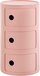 Kartell Componibili Bio Kast Ø32 Large Roze (3 Comp.)