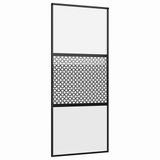 vidaXL Glazen deur, 90 x 2 x 205 cm, aluminium, zwart