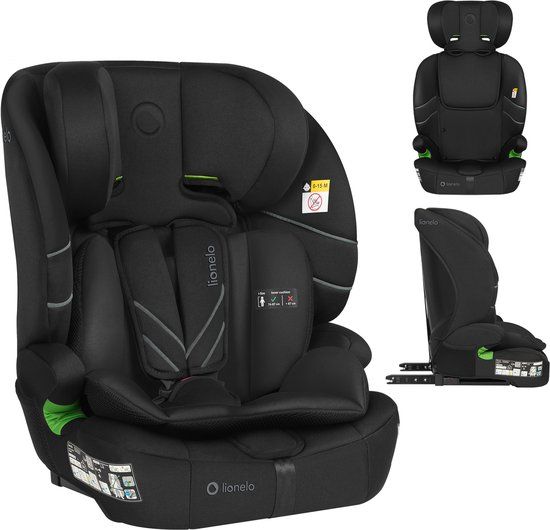Lionelo Levi Fix i-Size Autostoel Zwart
