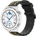 Strap-it Bracelet de montre connectée en silicone - Convient pour Huawei Watch GT 3 Pro 43mm - Noir/Jaune