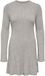 ONLY - ONLMICHELLA LIFE LS O-NECK DRESS KNT - Dames - Mini jurken - Medium Grey Melange - XS