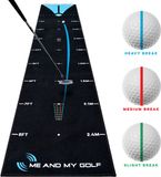 Me And My Golf Home Breaking Ball Puttingmat 3,4m (11ft) Zwart Blauw