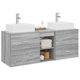 vidaXL Badkamerkastenset 3 st Grijs Sonoma 129 x 41 x 79,5 cm