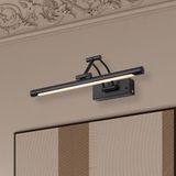 Searchlight wandlamp op accu Herron, matzwart, breedte 43 cm, CCT