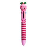 Tinc Nieuwigheid Christmas Pudding 6-in-1 intrekbare balpen - roze leuke pen
