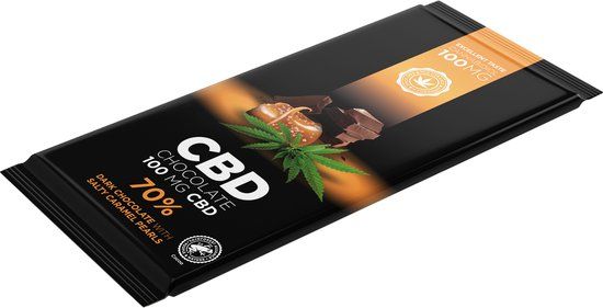 3 x CBD Dark Chocolate with Salty Caramel Pearls (100mg CBD)