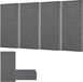 Vevor 4x Akoestische Panelen Akoestische Wandpanelen 600x300x50MM Zelfklevend Grijs