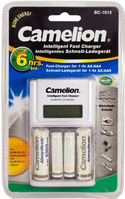 Camelion Charger BC-1012 incl. 2x AA & 2X AAA Always Ready