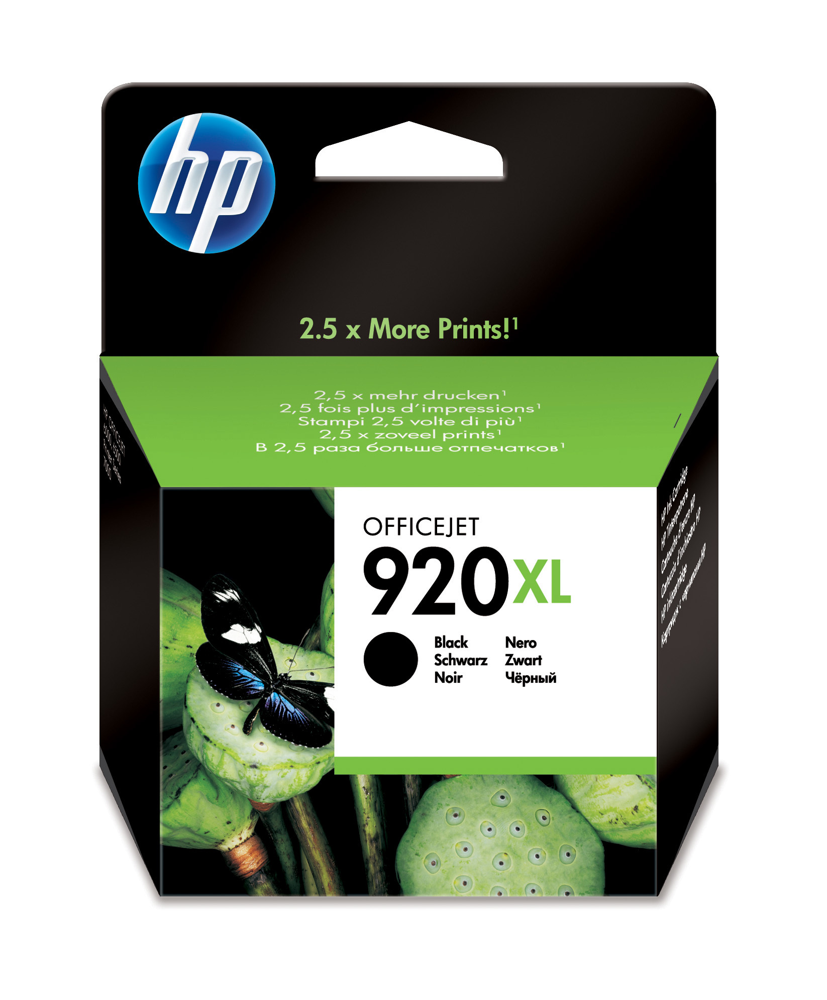HP 920XL Black Officejet Ink Cartridge single pack / zwart