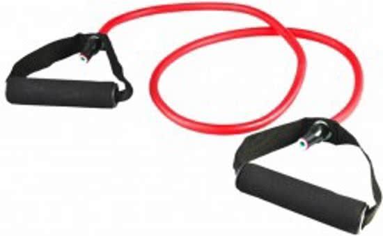 Matchu Sports Fitness Elastiek - Light rood - Met handvatten