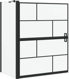 vidaXL Paroi de douche noir et transparent 100 x 68 x 128 cm
