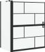 vidaXL Paroi de douche noir et transparent 100 x 68 x 128 cm