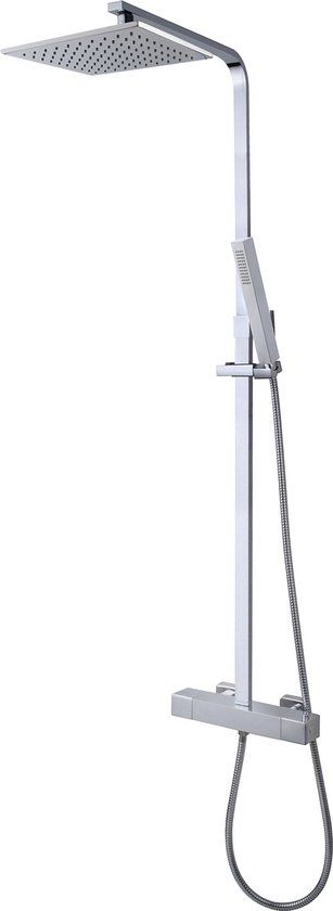 Klea Rombo Opbouw Regendoucheset - Thermostatisch - Chroom