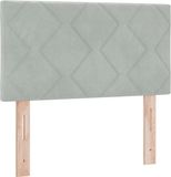vidaXL Hoofdbord Lichtgrijs 80 cm Fluweel