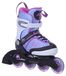 Inline skates enfants filles - Softboot - Abec-3 - 70 mm - Blanc, bleu clair et rose