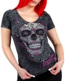 Wornstar Calavera Tee Dames T-shirt - Zwart - XL
