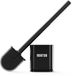 Sans marque Brosse de toilette en silicone - Noir
