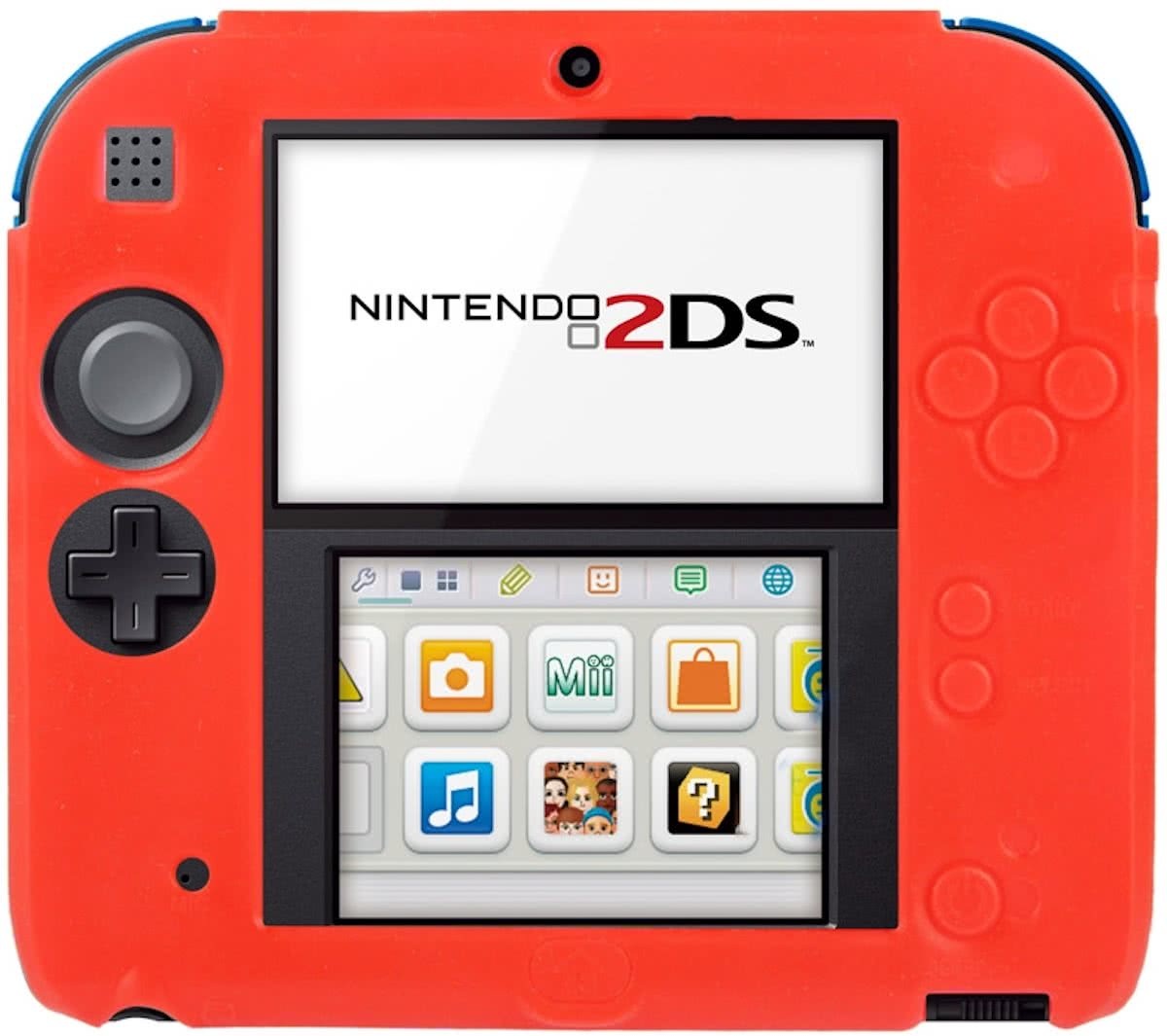 The Powerstore Silicone Bescherm Hoes voor Nintendo 2DS Rood