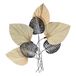 Romimex Wanddecoratie, zwart, natuur, metaal, 77 x 94 x 8 cm, bladeren