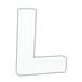 Décopatch AC741Cpack - Un Lot de 5 supports en papier blanc mâché 1,5x10,5x12 cm, Petite lettre L