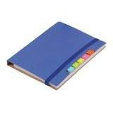 Merkloos Schoolschrift / notitieboekje - A6 formaat - 70 gelinieerde pagina's - blauw - met balpen