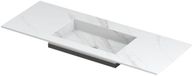 Wastafel INK Post Wastafel Keramische Slab Envelop Bak Midden Zonder Kraangat - 1200x450x10 mm - Calacatta Mat