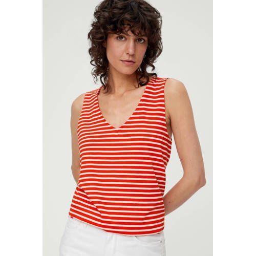 s.Oliver gestreepte top rood/ wit