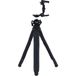 Rollei Monkey Pod 3: Veelzijdig mini statief - smartphone, camera, selfiestick - compatibel, flexibel, licht, 360° draaibare kogelkop (zwart)