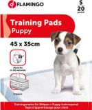 Flamingo Puppy Trainingsmat Basic - Wit - 45 x 35 cm - 20 stuks