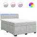 vidaXL Lit boxspring avec matelas, gris clair, 140x200 cm, velours