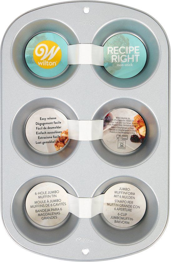 Wilton Recipe Right® 6 Cup Jumbo Muffin Bakvorm