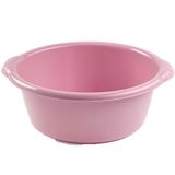 Plasticforte teiltje/afwasbak rond - Set van 2x stuks - 10 liter - roze - kunststof - 40 x 38 x 15 cm - Huishouden