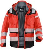 Paul H. Kübler Bekleidungswerk Kübler PSA REFLECTIQ 13078332 Hi Vis Reflecterend Hardshell Werkjas HEREN Veiligheidsjas Signaalrood Zwart - Waterdicht