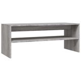 VidaXL Salontafel 100x40x40 cm bewerkt hout grijs sonoma eikenkleurig