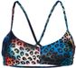 Arena Dames zwemkleding top Live R neon blauw multi/gele ster
