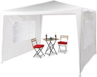 Merkloos Partyten met 2 zijwanden - 3x3 m - metalen frame - PE zeil - feesttent - festivals - wit