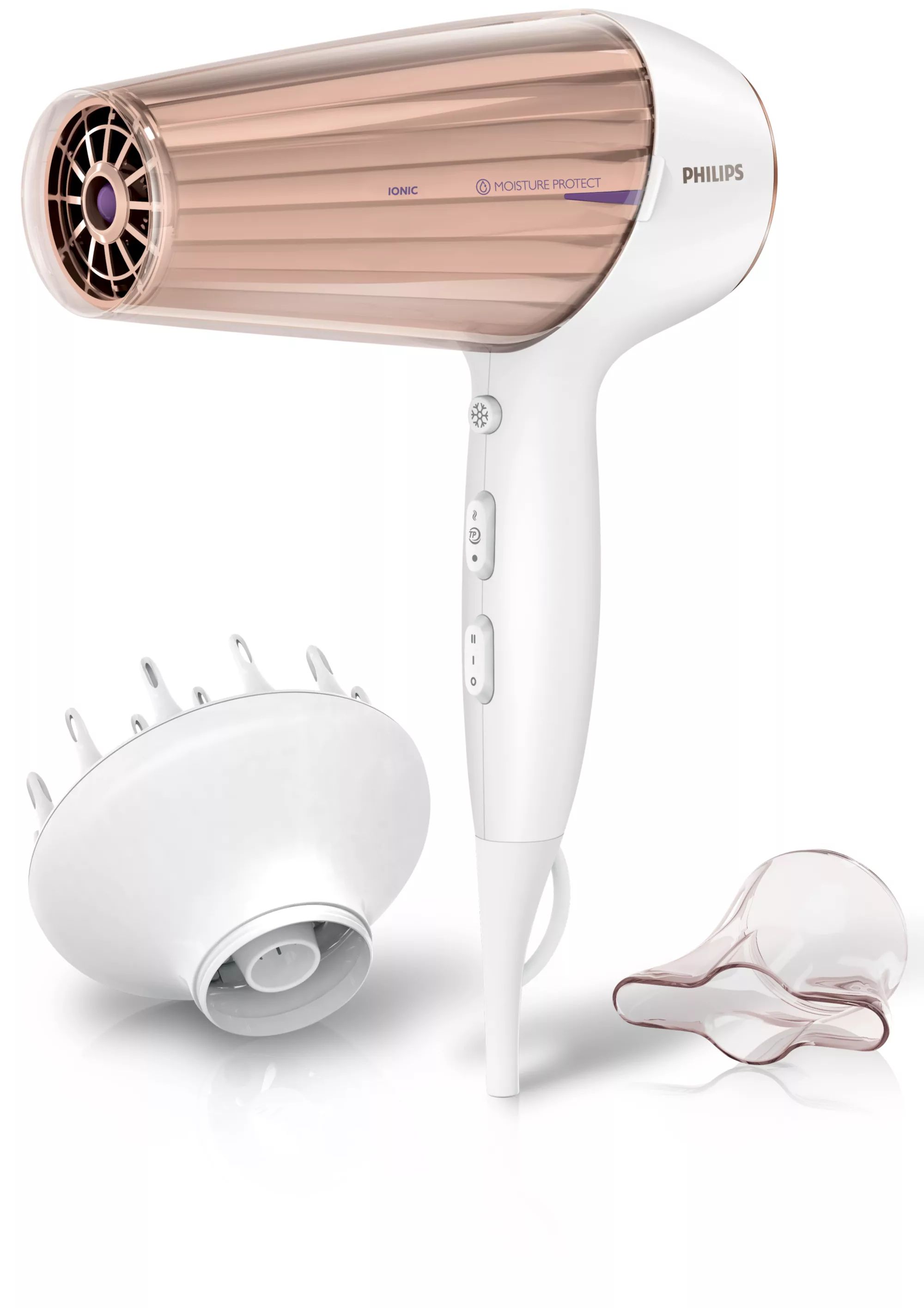 Philips MoistureProtect HP8280/00 - Föhn - 2300W - Wit/Paars