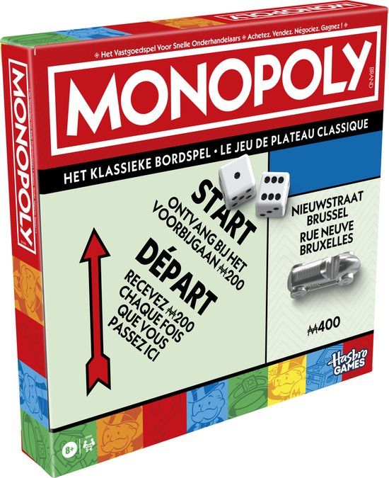 Monopoly Classic Bordspel Vernieuwde editie - BE editie - Gezelschapsspel