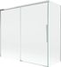 Mexen Rox badwand 2-vleugelig schuifbaar 170 + 80 x 150 cm, transparant, chroom