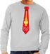 Bellatio Decorations Foute kersttrui / sweater stropdas suck my piek grijs voor heren XL