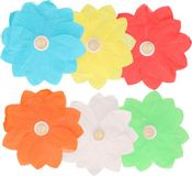 Merkloos 6x Bruiloft/huwelijk drijvende kaarsen/lantaarns bloemen 29 cm - Feestlocatie versieringen/decoraties