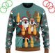 JAP Christmas Interactieve Kersttrui (maat 4XL) - 100% Gerecycled - Kriebelt niet - Kerstcadeau volwassenen - Foute Kersttrui dames en heren XXXXL - Ring werpen (Inclusief 6 ringen) - Groen