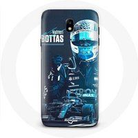 Maniacase Samsung Galaxy J7 2017 Hoesje Formule 1 Valtteri Bottas F1 Racer Zwart
