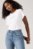 Levi's Classic T shirt met print - Women's - 2XS - Wit / Rhinestone Serif Logo Bright White