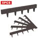 Bordure flexible en plastique - Aspect pierre - Bordure de parterre - 5 mètres - Marron