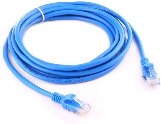 Qubix internetkabel - 3 meter - blauw - CAT5E ethernet kabel