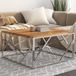 Maison Exclusive - Table basse, acier inoxydable argenté et bois d'acacia massif