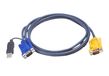 ATEN 2L-5202UP KVM kabel VGA USB (met ingebouwde PS/2 USB converter), zwart, 1,8 m